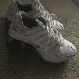 White Nike Shox. Size 5.5 kids