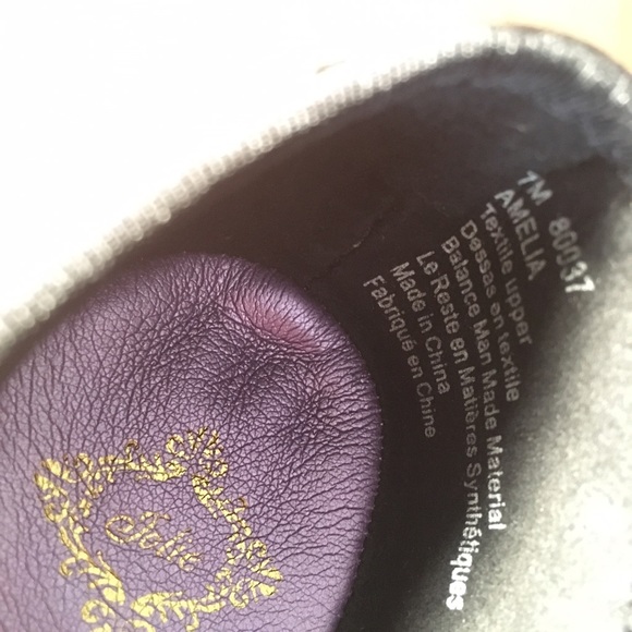 Size 7 Quilted Tweed Grey Black parent Ballet flat - Picture 4 of 4