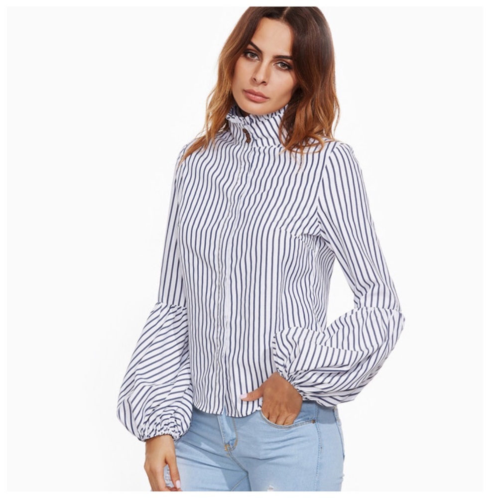‼️LAST CALL PRICE FIRM Puff Sleeve Ruffle  Top - Picture 3 of 4