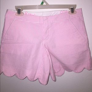 Lilly Pulitzer pink/white seersucker shorts