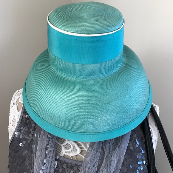 Vintage Blue straw hat share the love main image 4
