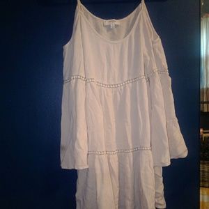 Off the shoulder cream white summer dress