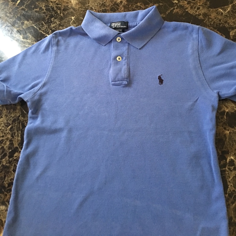 Blue boy Polo short sleeve shirt size 8