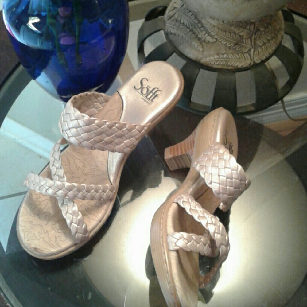 Rose gold sandals