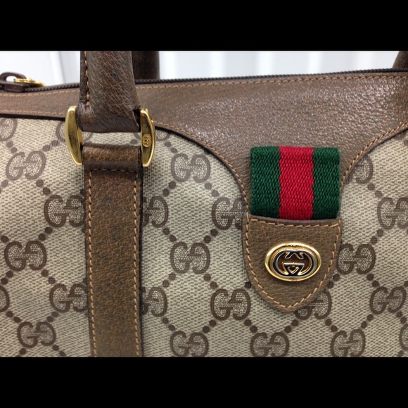 💔 SALEVintage Gucci Boston Speedy WebMonogram Bag - Picture 2 of 4