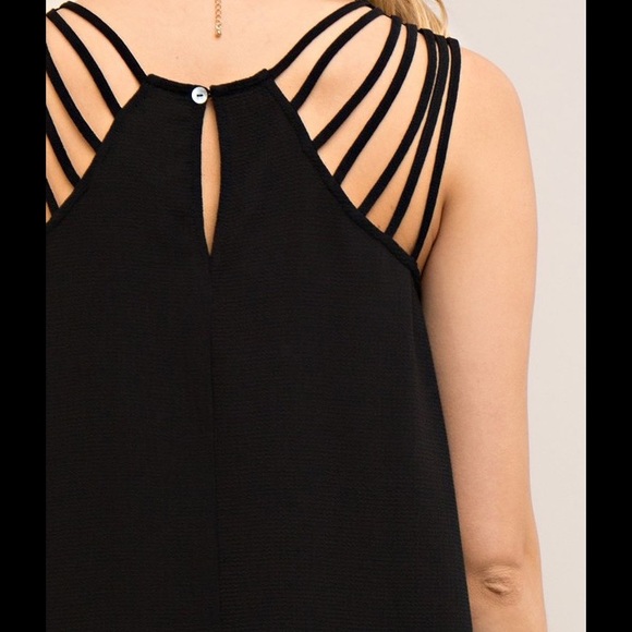 🏈FLASH SALE🏈 BLACK STRAPPY TOP - Picture 4 of 4
