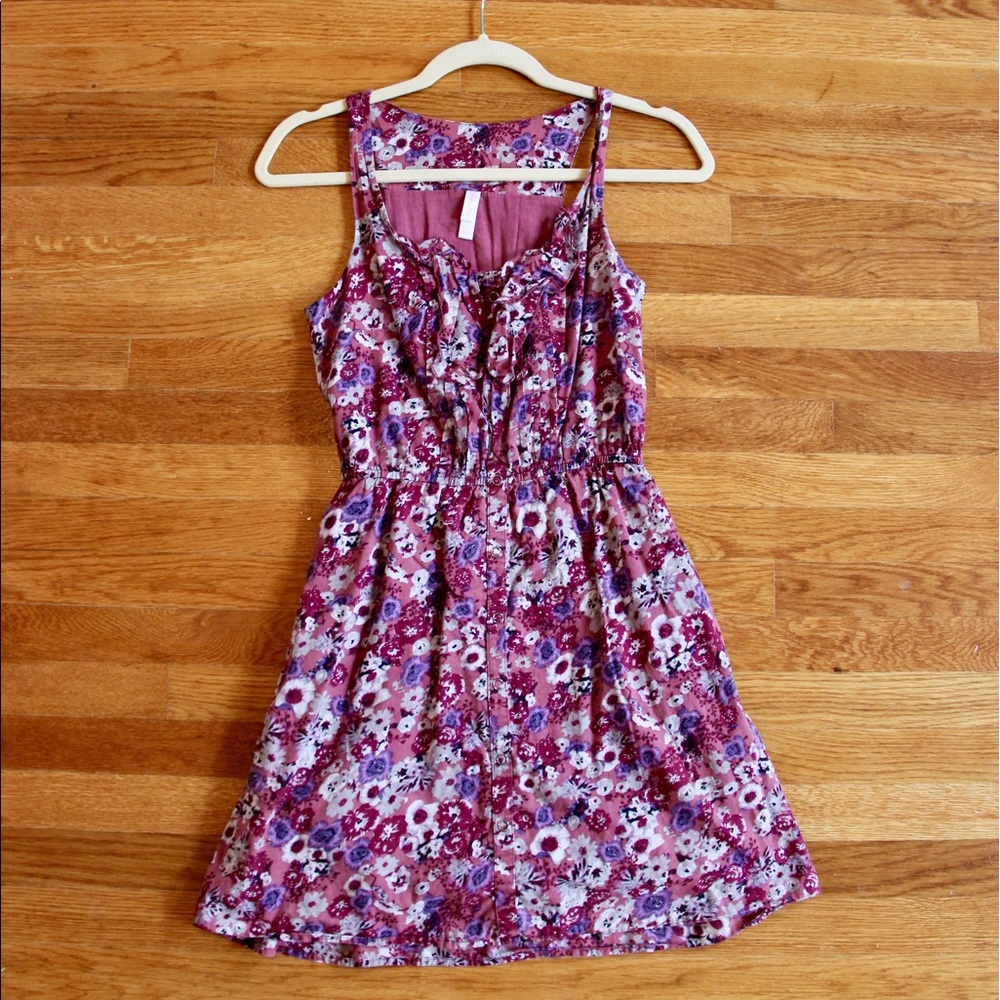 Exhilaration Purple Floral Sundress