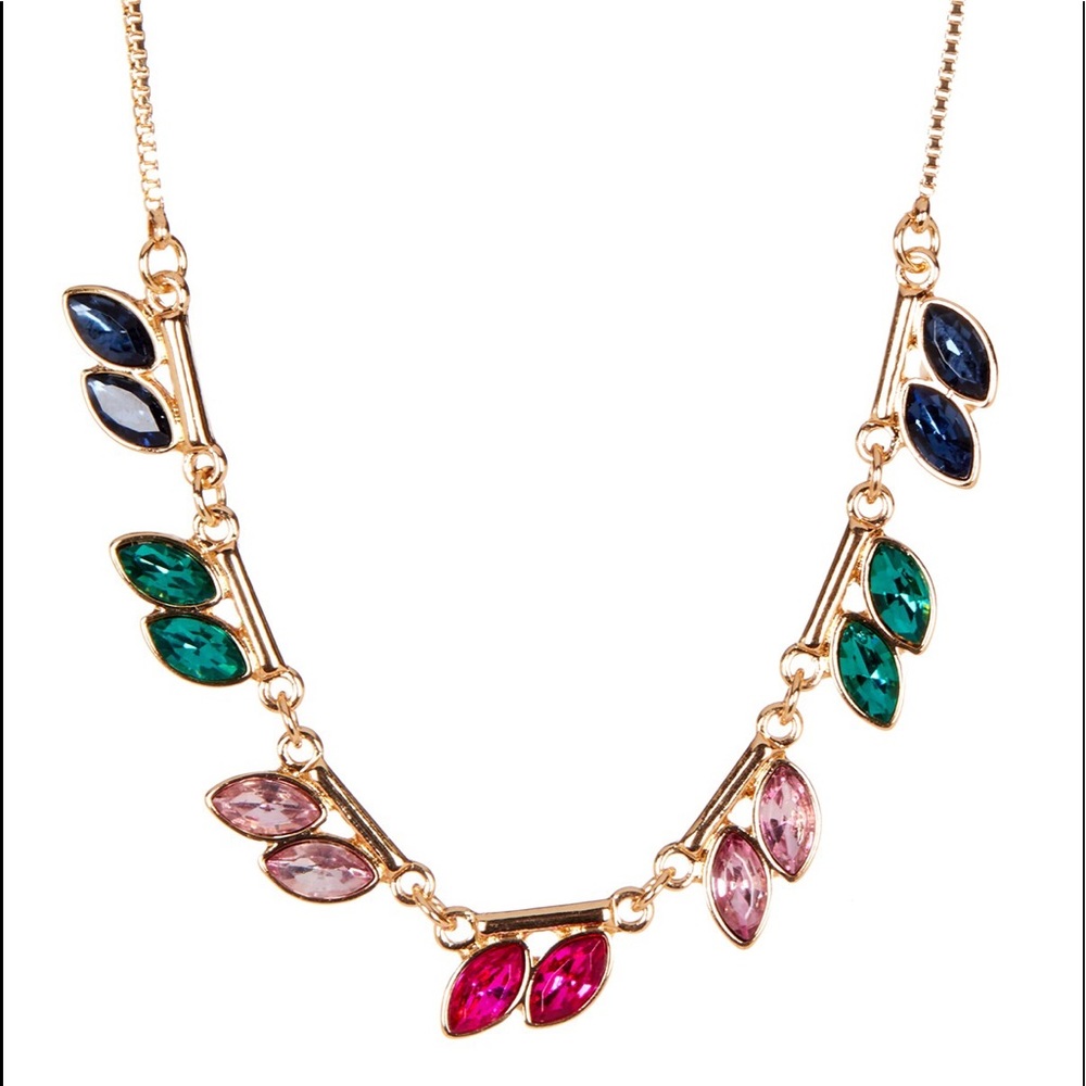 New💐Ombré Navette Delicate Gold Necklace 💐