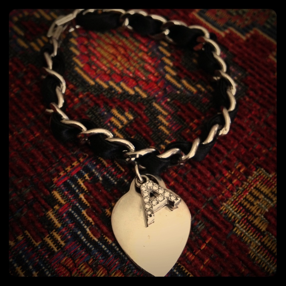 Heart and initial bracelet