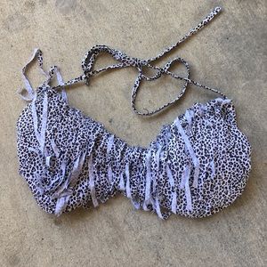 Xhilaration Leopard Bikini Top