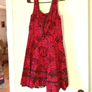 Red scull dress
