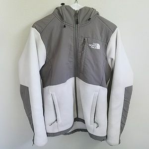 Grey & White North Face Jacket