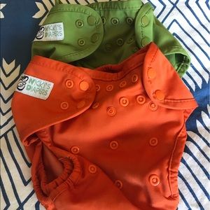 2 Nicki's Diapers pocket covers with snaps