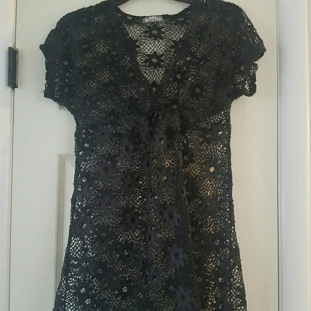 Black swim cover up