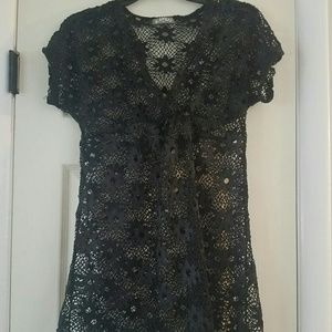 Black swim cover up