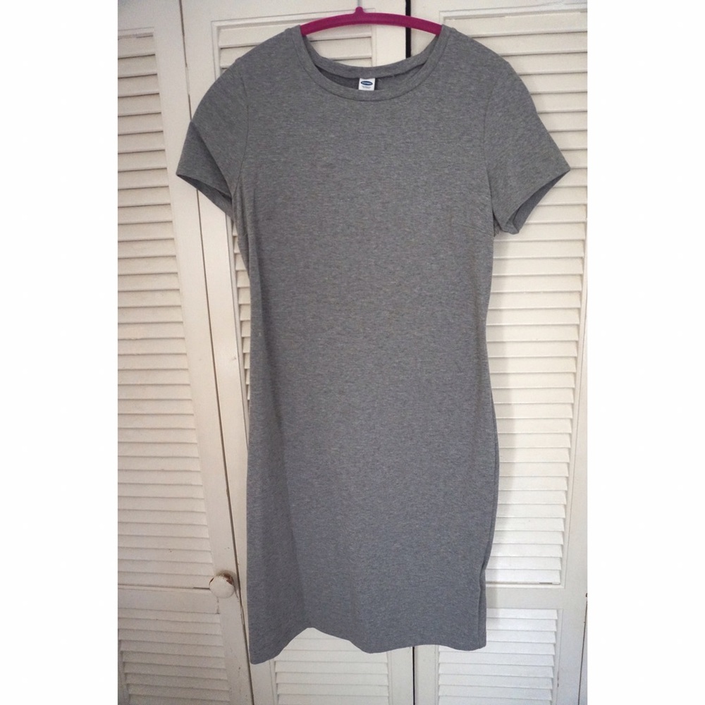 Light grey casual fitted dress