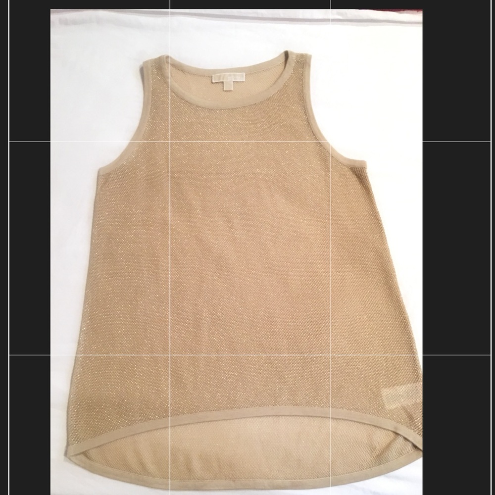 MICHAEL KORS gold mesh tank top