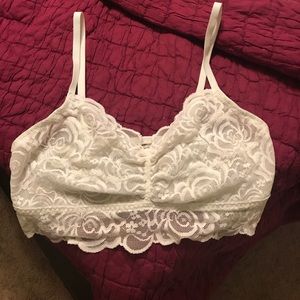 VS PINK White Lace Bralette