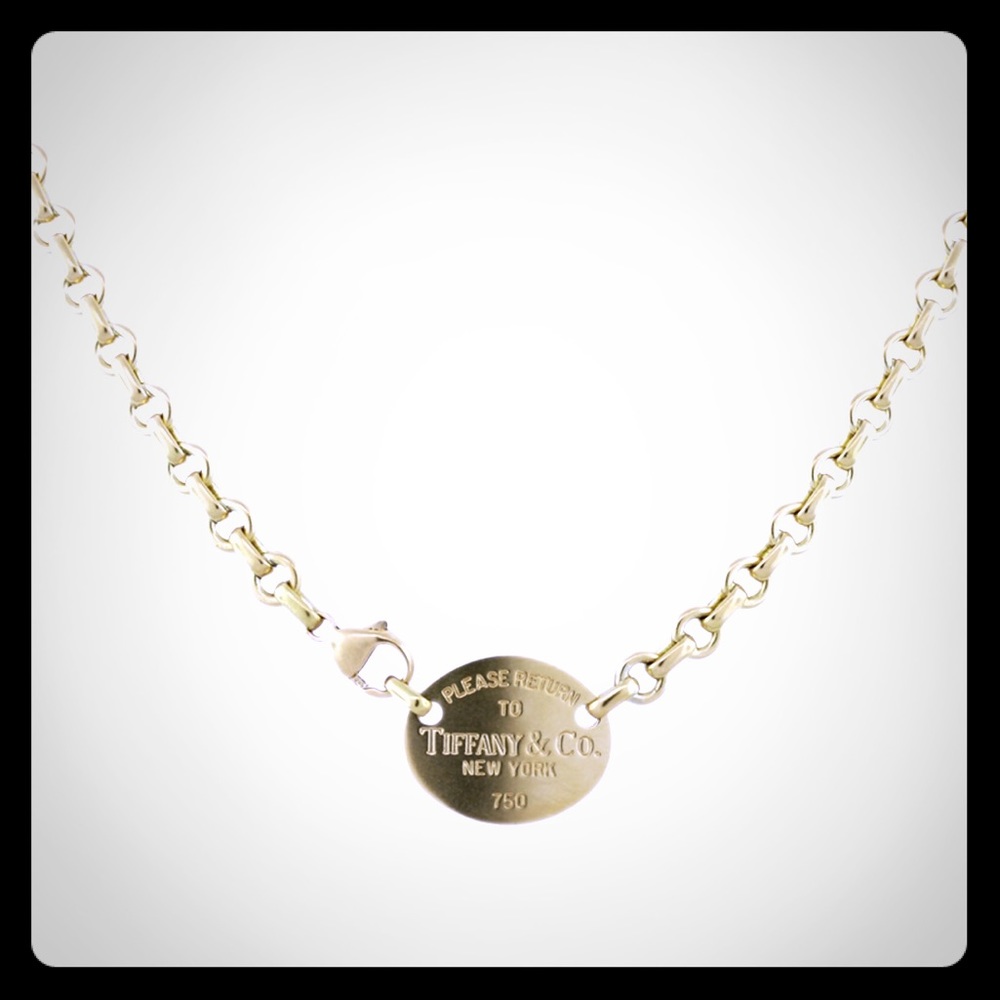 Yellow gold return to Tiffany chain 18k