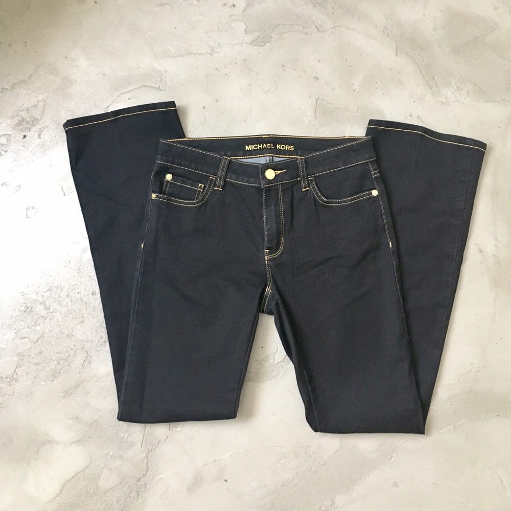 Michael Kors Black Stretch Bootcut Jeans