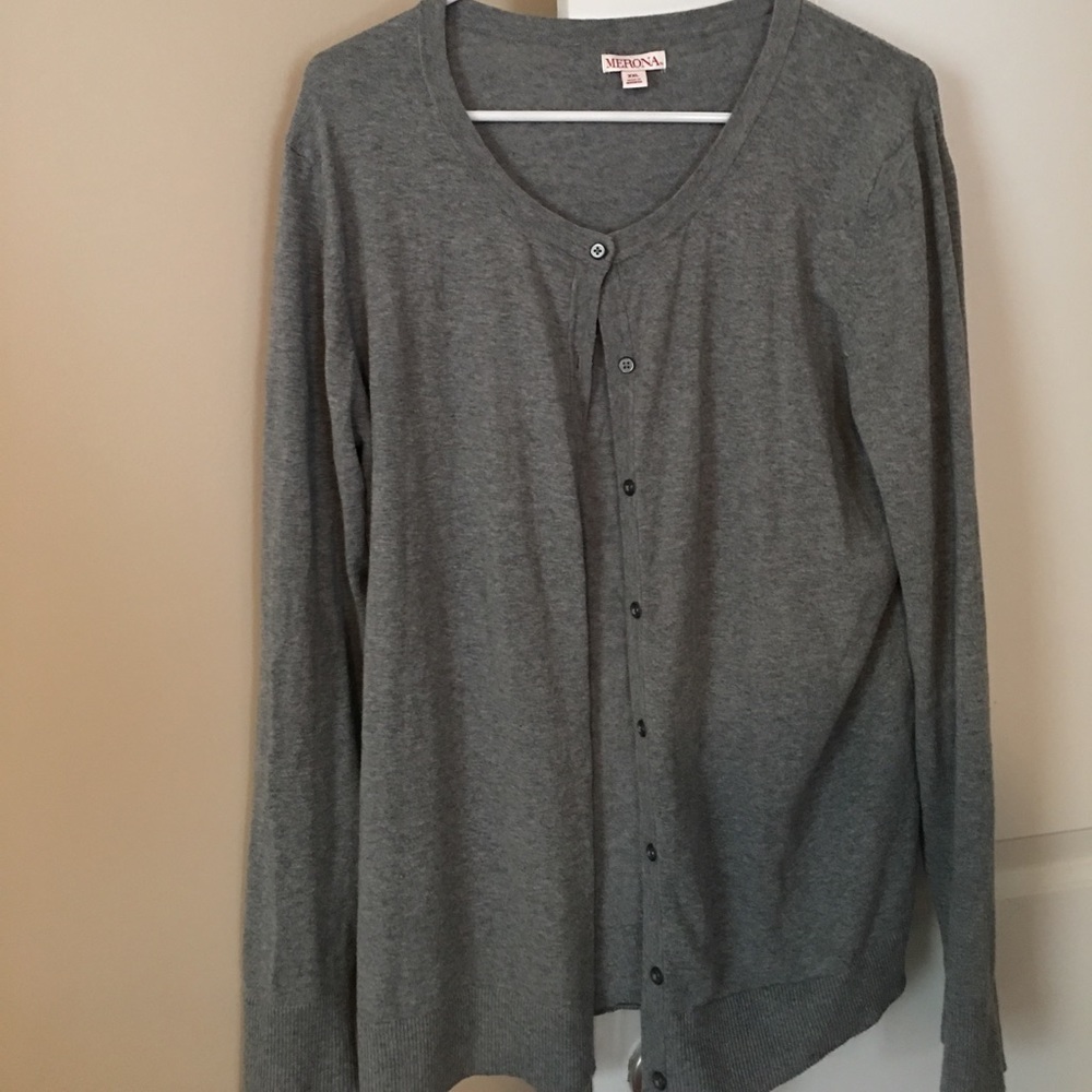 Gray cardigan