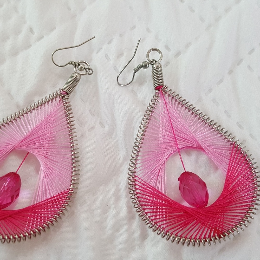 Fashion Earrings Hot Pink