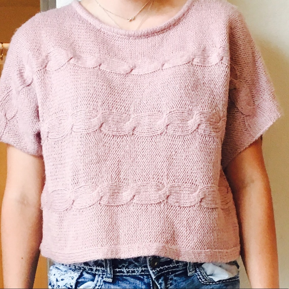 Mauve cropped sweater