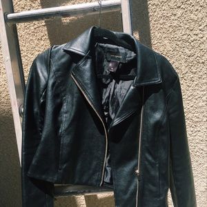 Black Leather Ann Taylor Jacket