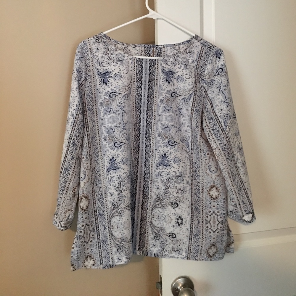 Blue printed blouse