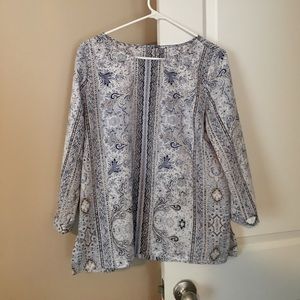 Blue printed blouse