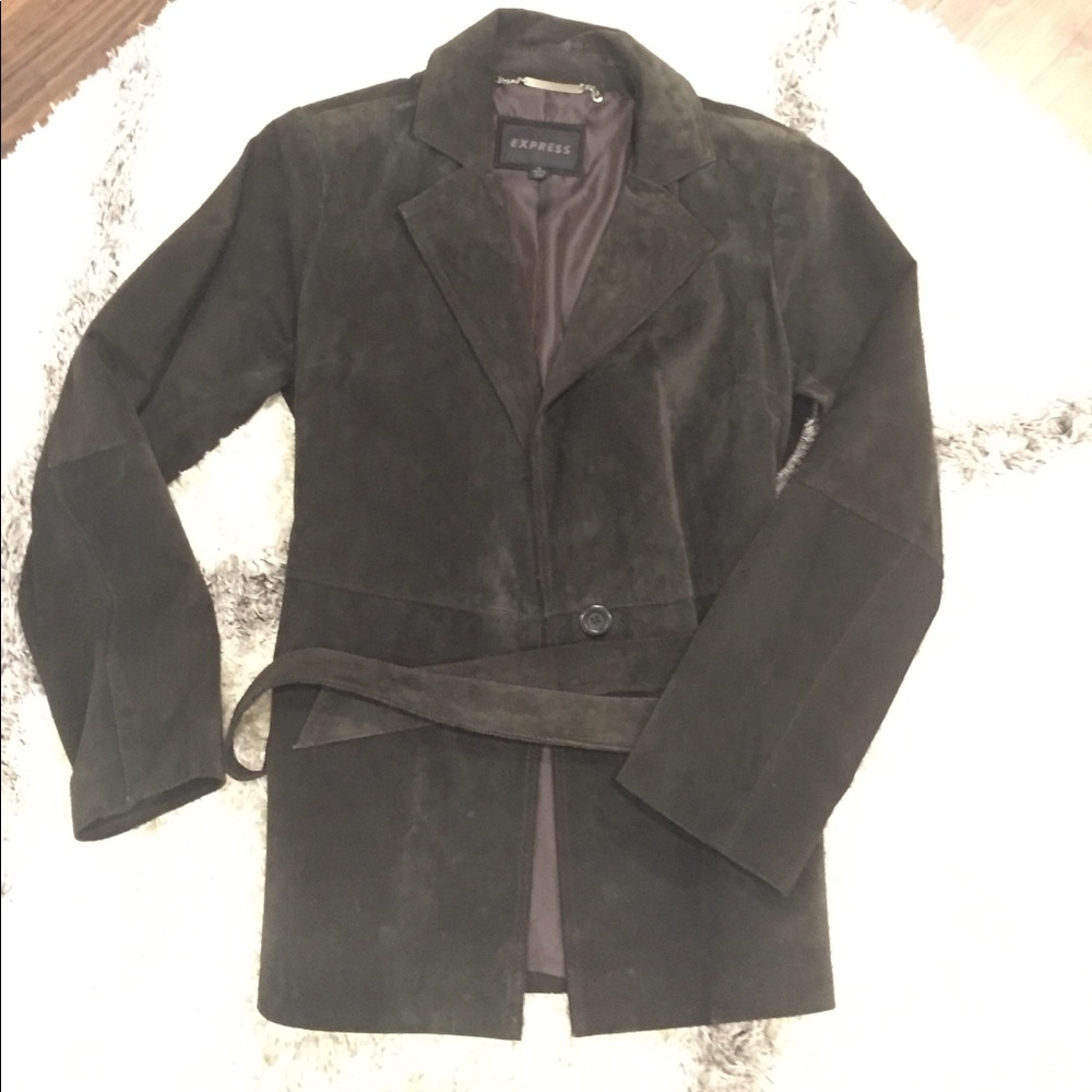 Express suede leather coat