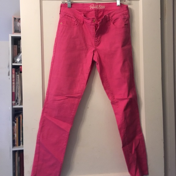 Old Navy Pants - Old navy rockstar pink skinny jeans size 10 reg