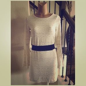 Boho Lace Bell Sleeve Dress, M