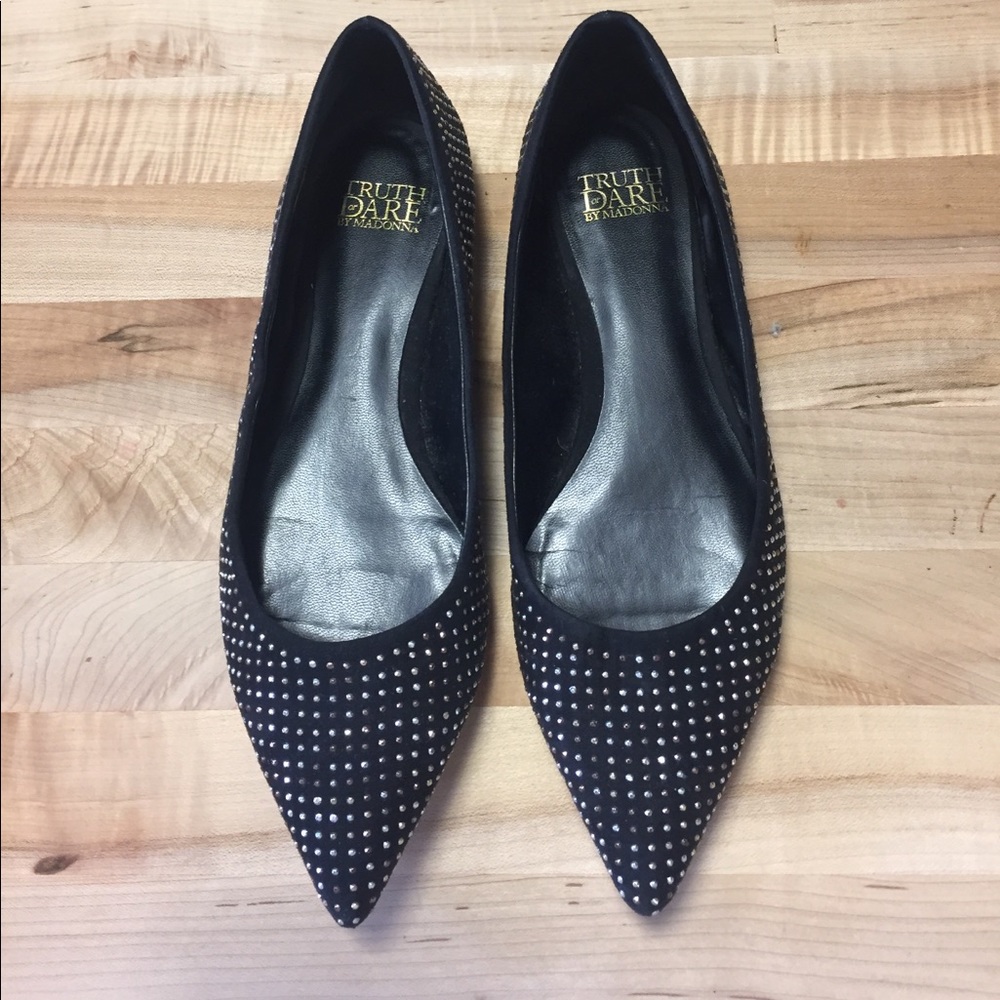 Truth or Dare by Madonna black suede with studs.