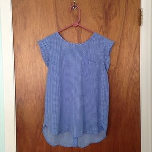 LOFT Blue Short Sleeve Top