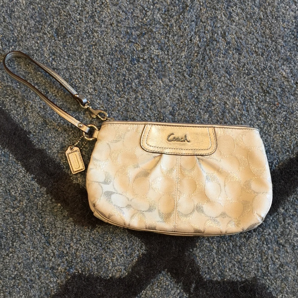 Coach Silver Wristlet