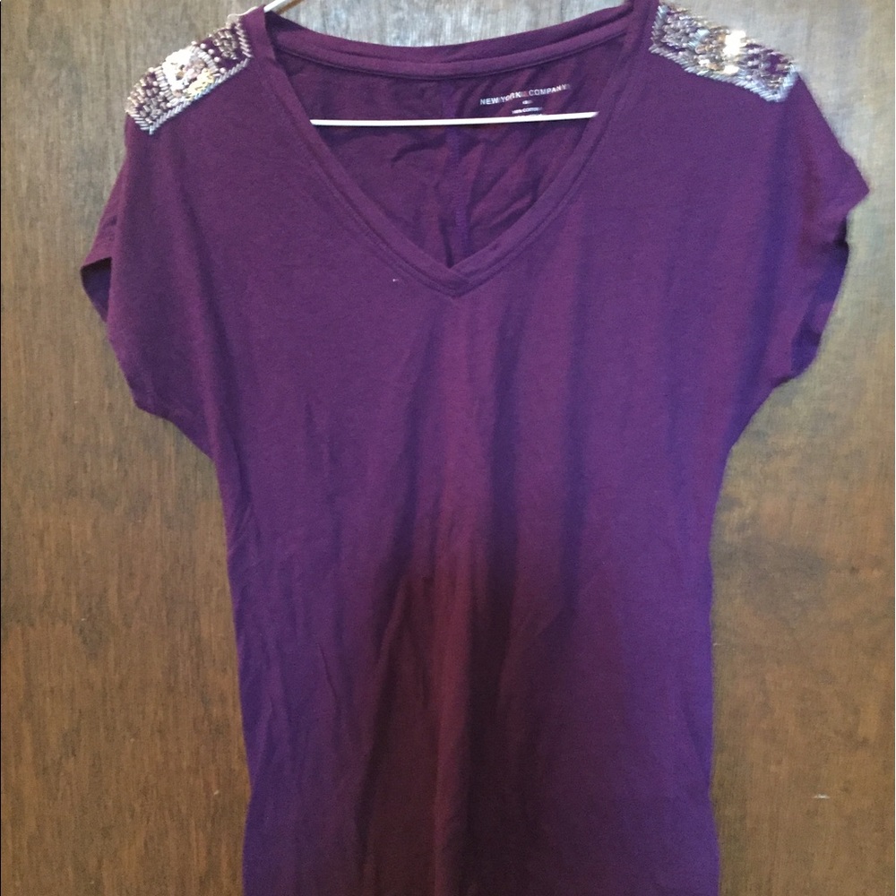 Purple vneck