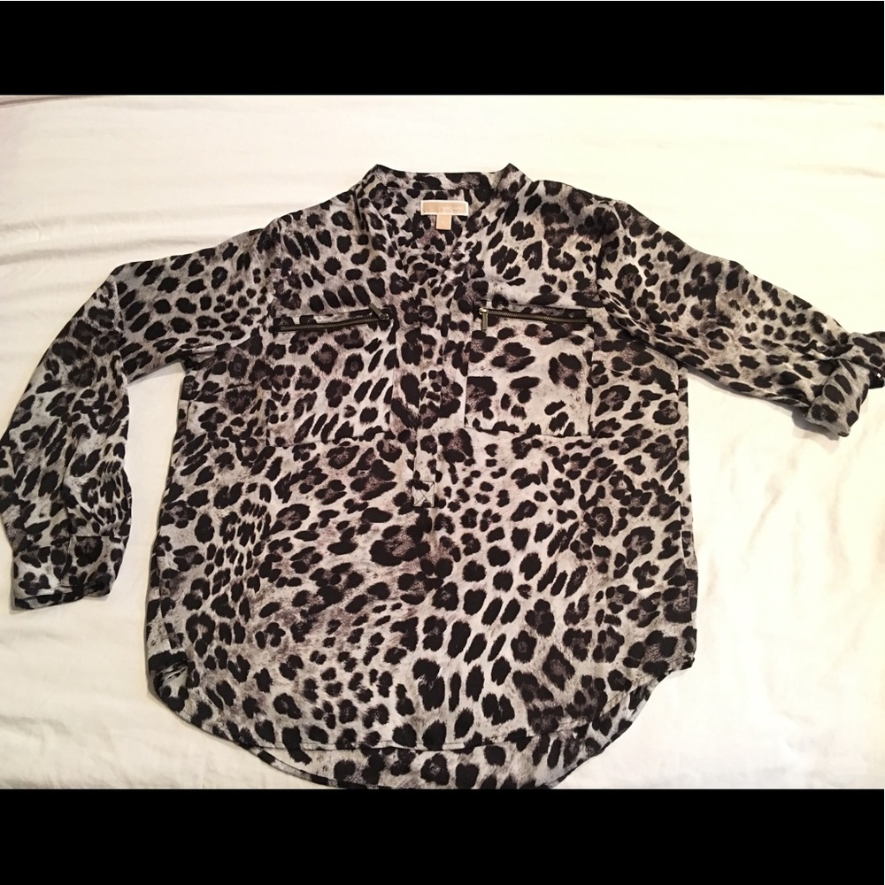 MICHAEL kors zip pocket polyester shirt