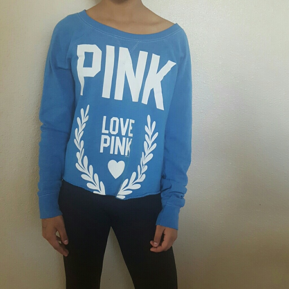 PINK VS crop sweatshirt - Picture 2 of 3
