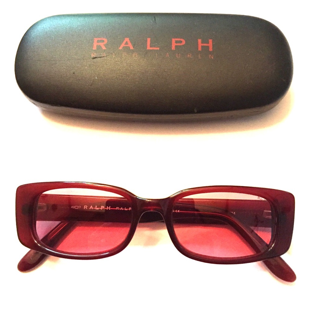 NWOT Ralph Lauren red tinted glasses.