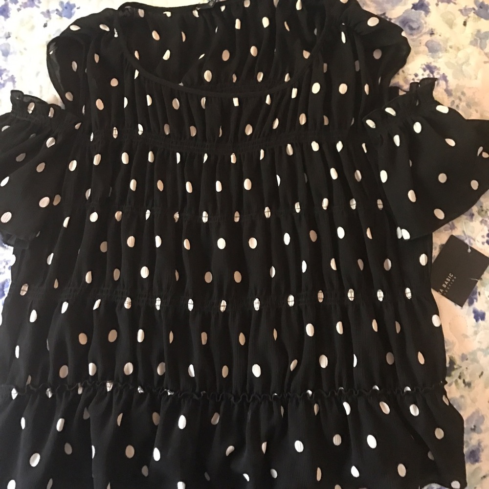 Zara Basic cold shoulder top