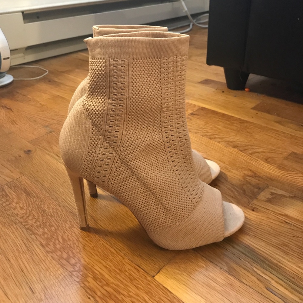 Size 8 Knit Booties - Natural