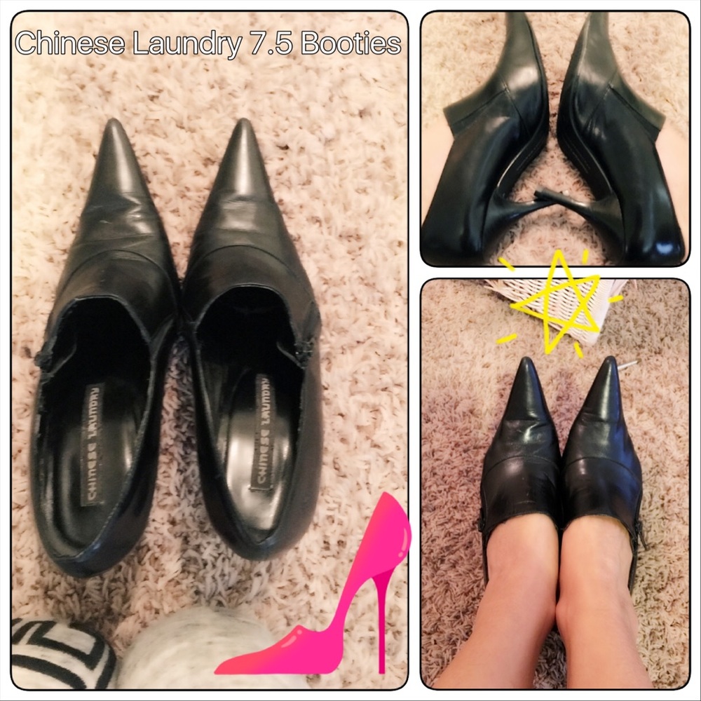 Black Chinese Laundry Booties