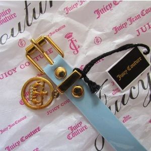 JUICY COUTURE PALE BIUE FAUX PATENT LEATHER STRAP