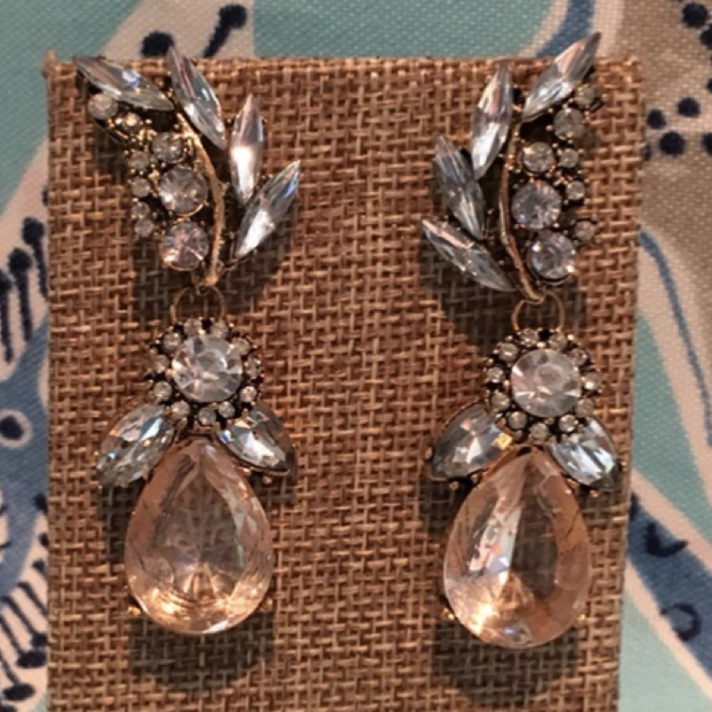 Boutique | Large Rhinestone Statement Earrings - Picture 3 of 3