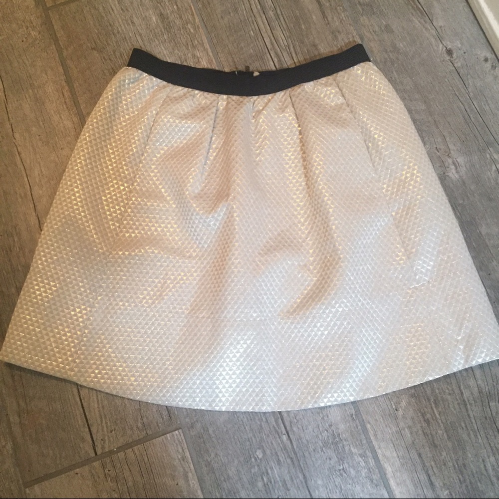 Anthropologie gold/ivory skirt