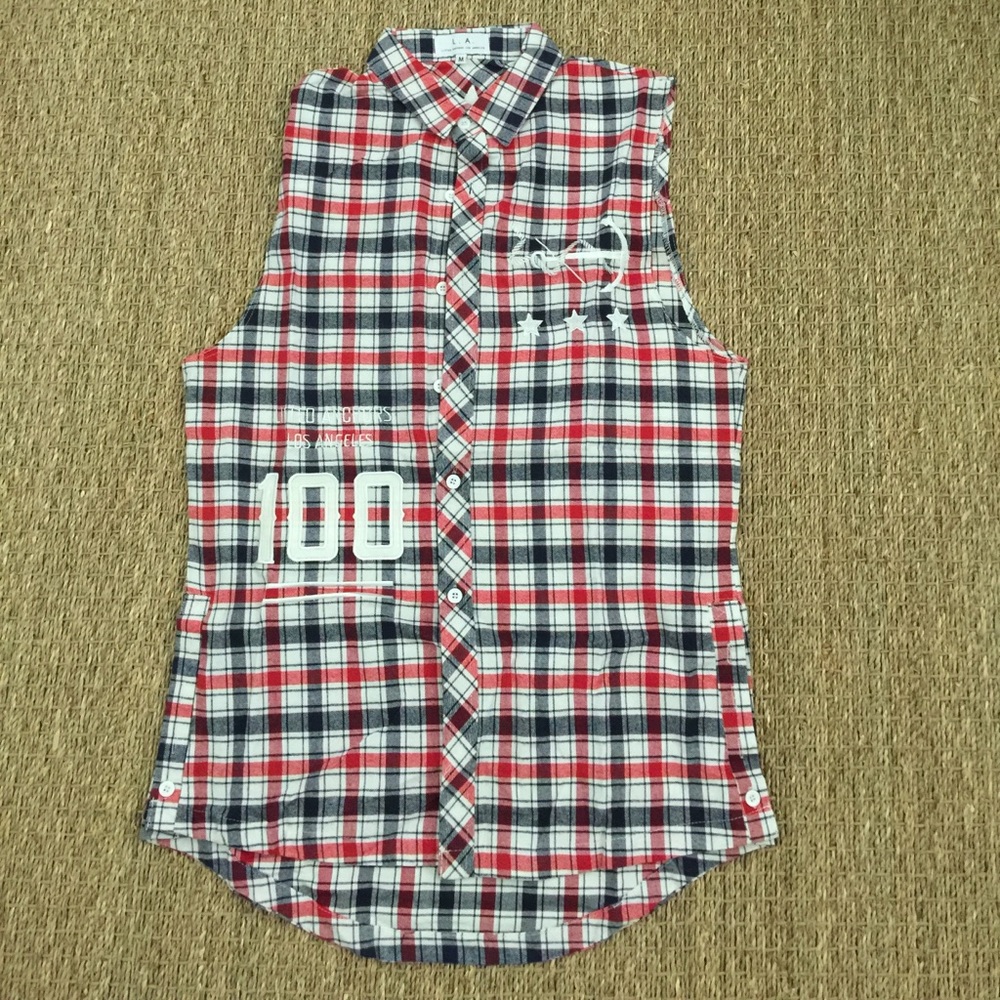 Lifted Anchors Game Day Jersey cutoff button up
