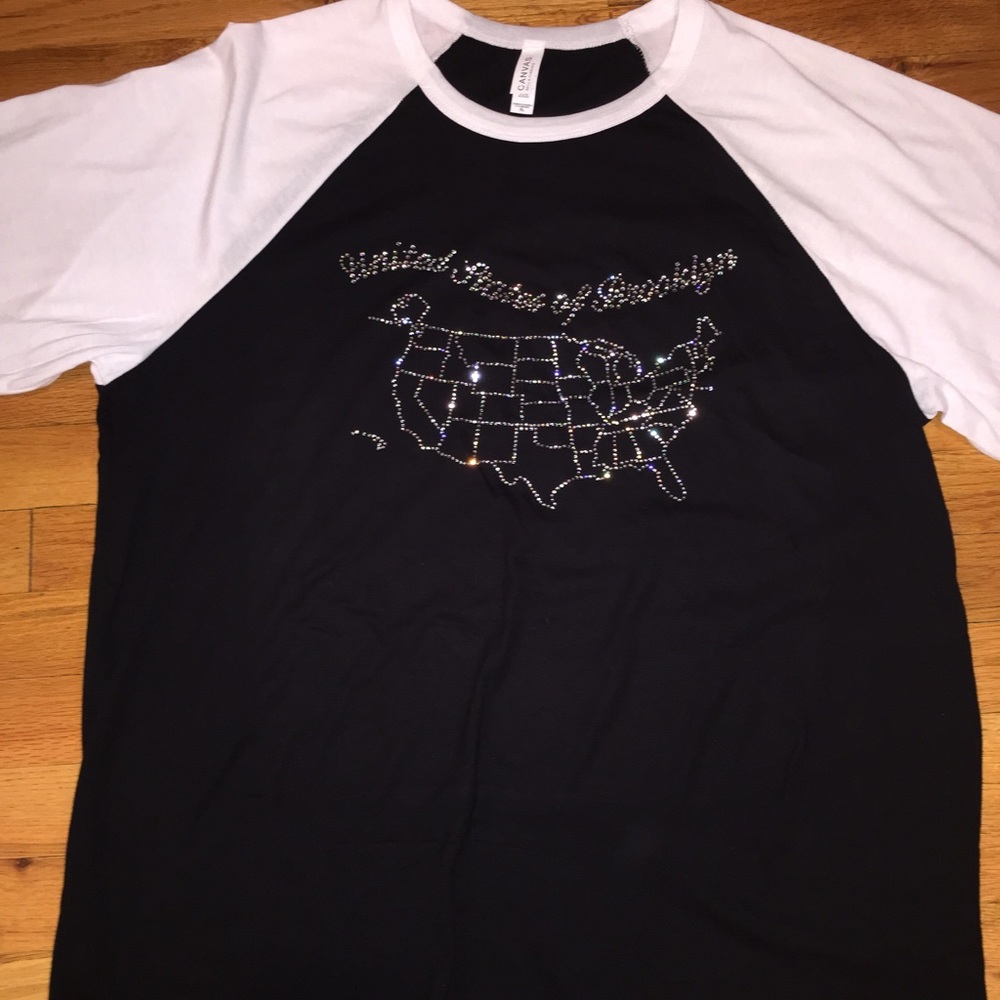 Rhinestone USBK Baseball Tee