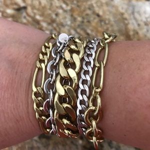 Silpada "Tough Luxe" 5 Strand Chain Bracelet