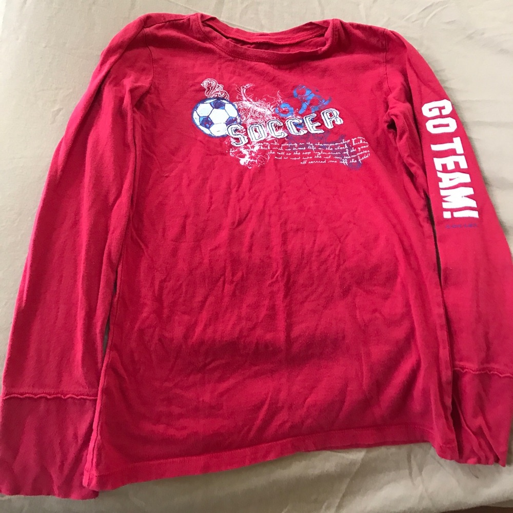 Cool Long sleeve soccer theme shirt